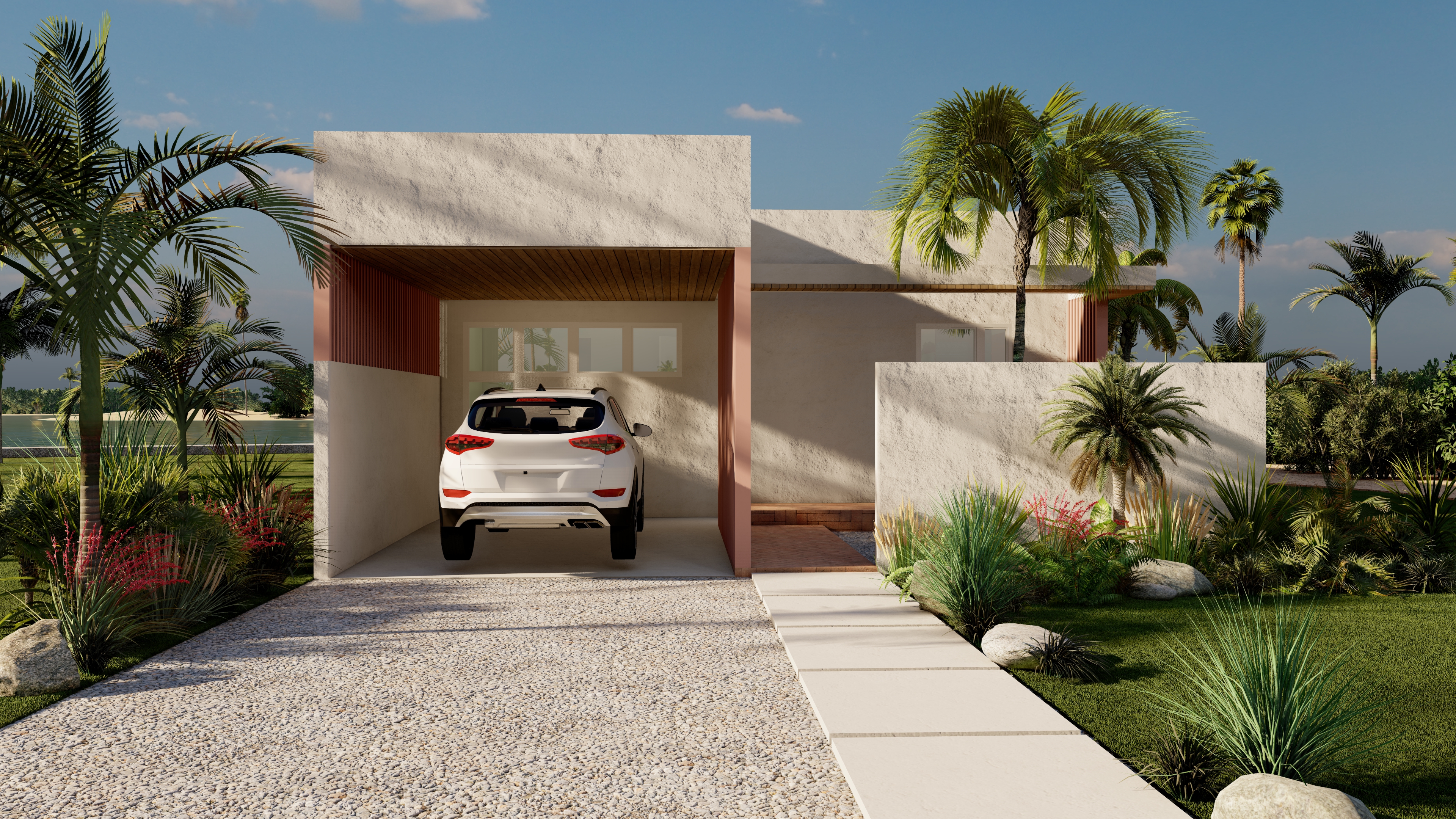 Antigua hurricane-resistant home exterior design - Empower Projects construction Bahamas